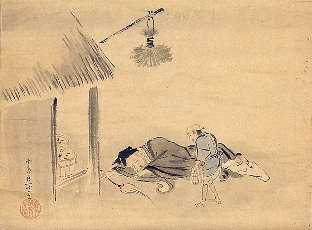 ikkyu-monk tea master in Ukiyoe