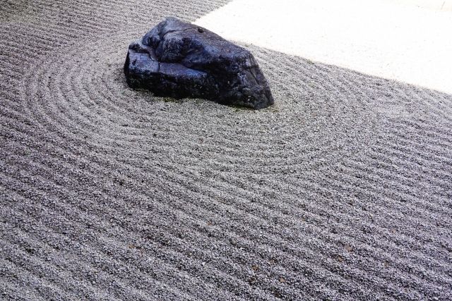 Karesansui (dry landscape garden) in Zen temple (Nanzenji)